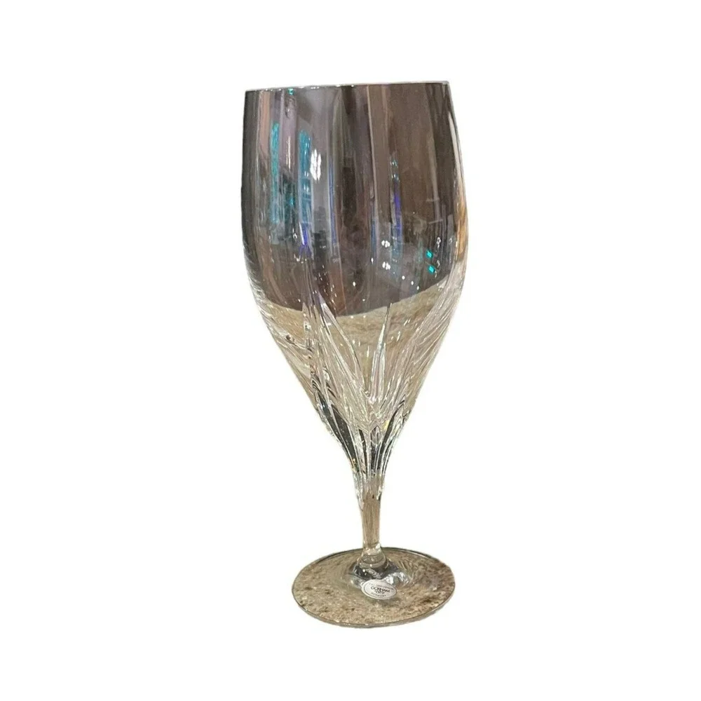 Gorham Sundance Clear Full Lead Crystal Glass 8inch High Water Wine Goblets 10oz